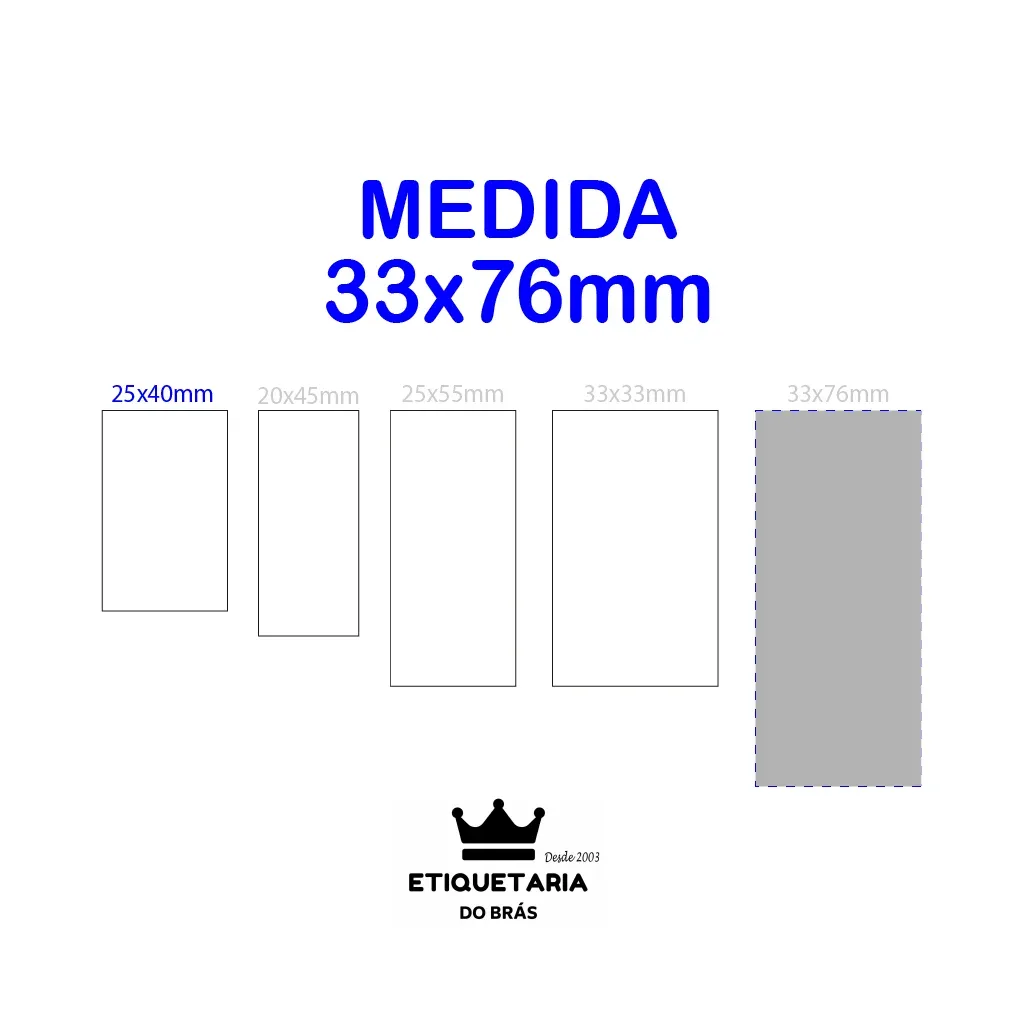 Etiquetas de Composição em NYLON 33X76mm