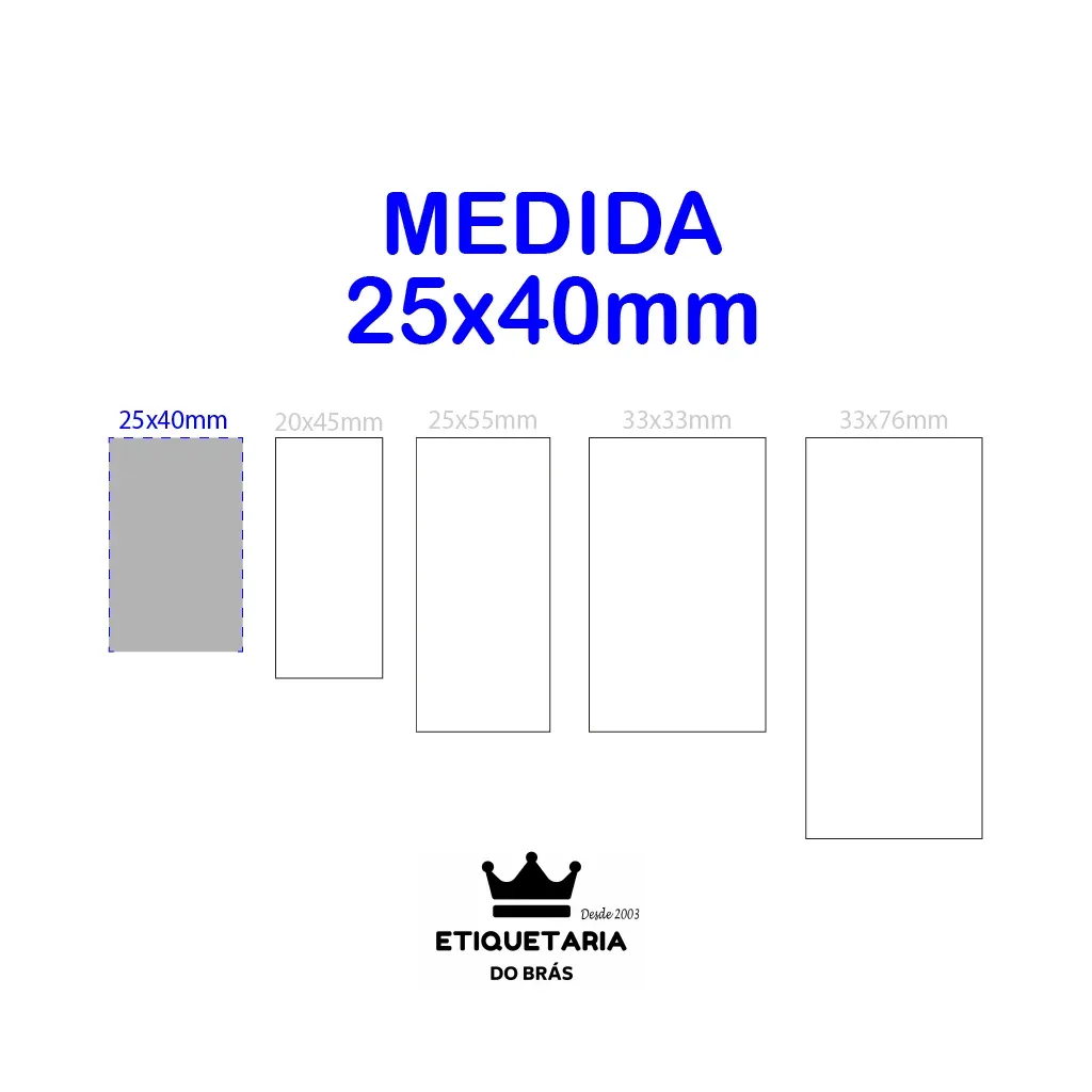 Etiquetas de Composição em NYLON 25X40mm