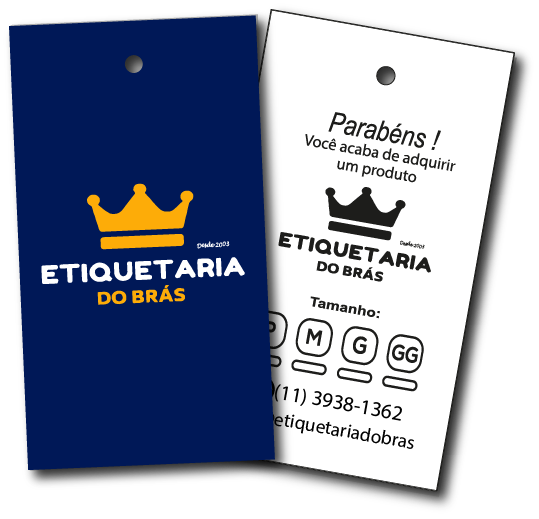 TAGS PARA ROUPAS 90X50mm